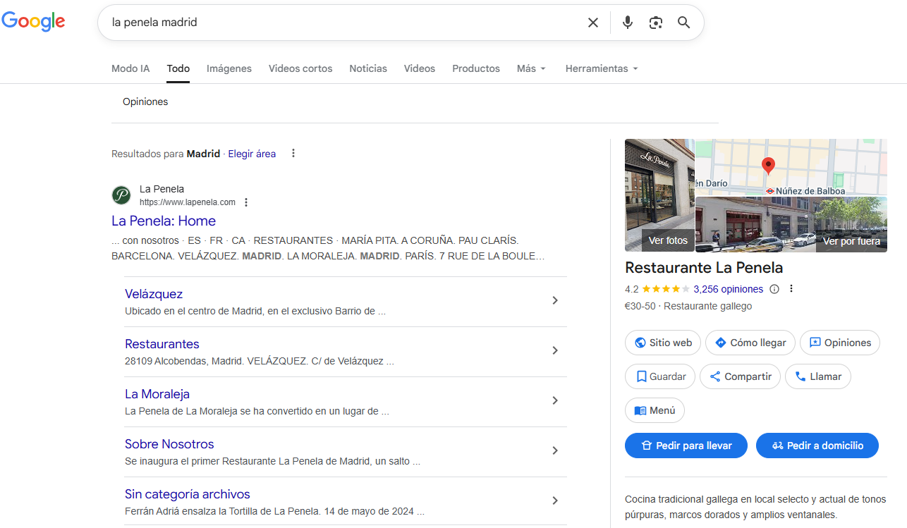 Resultado en escritorio Resultado en escritorio